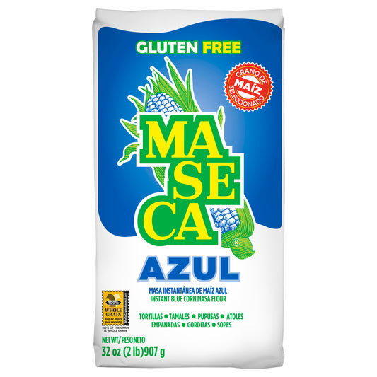 Harina de maíz instantánea MASECA azul, bolsa de 2 libras