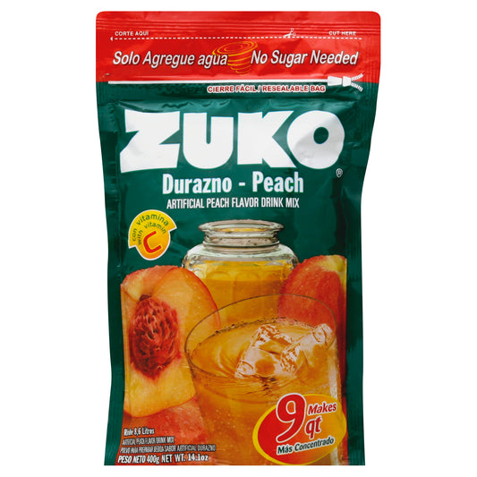 Zuko Peach Drink Mix 14.1 oz