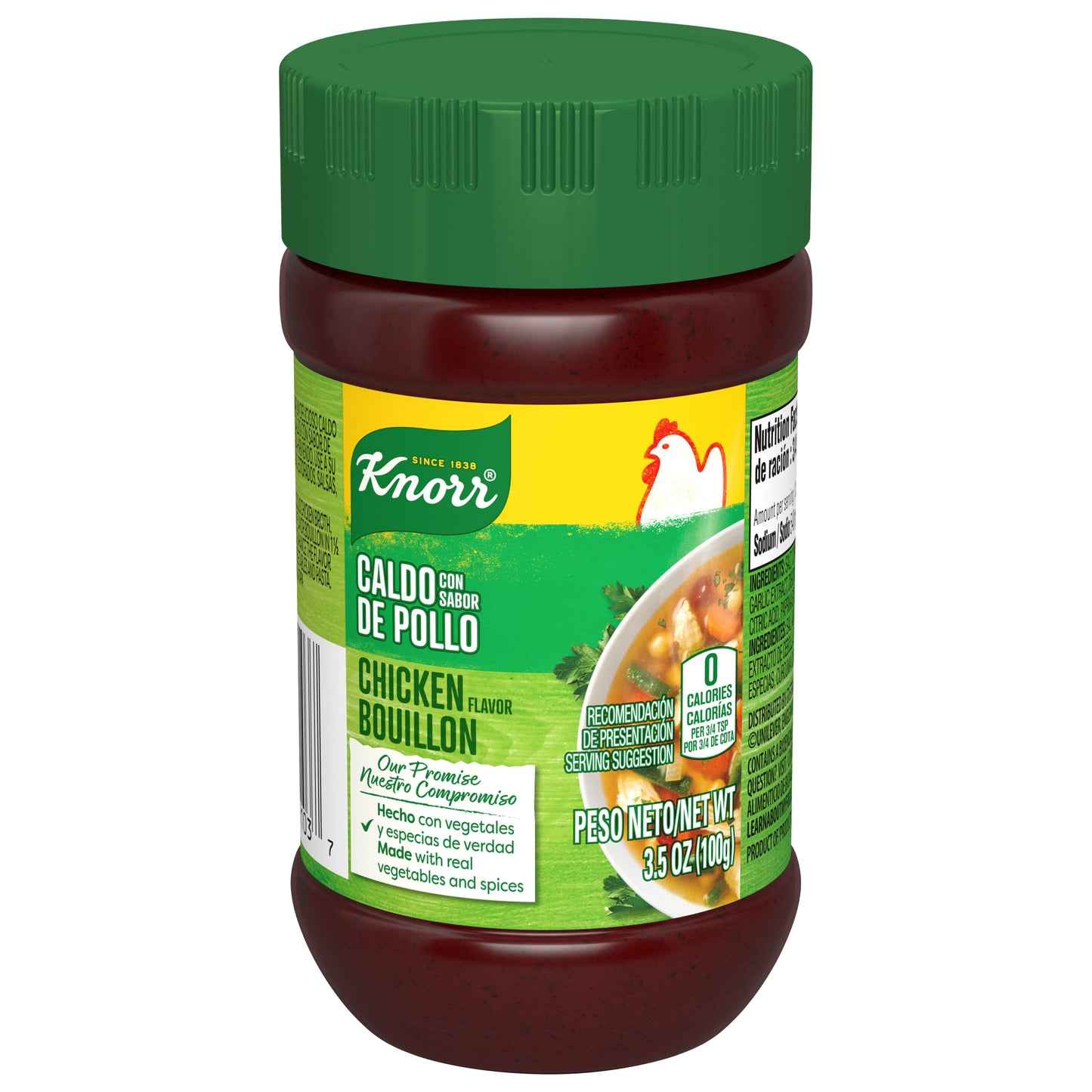 Caldo de pollo granulado Knorr de 3.5 oz sabor a pollo