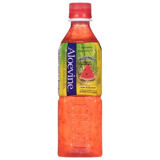 Bebida refrescante de sandía y aloe vera Aloevine de 16.9 onzas líquidas