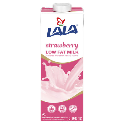 Leche de fresa baja en grasa Lala 1 cuarto de galón
