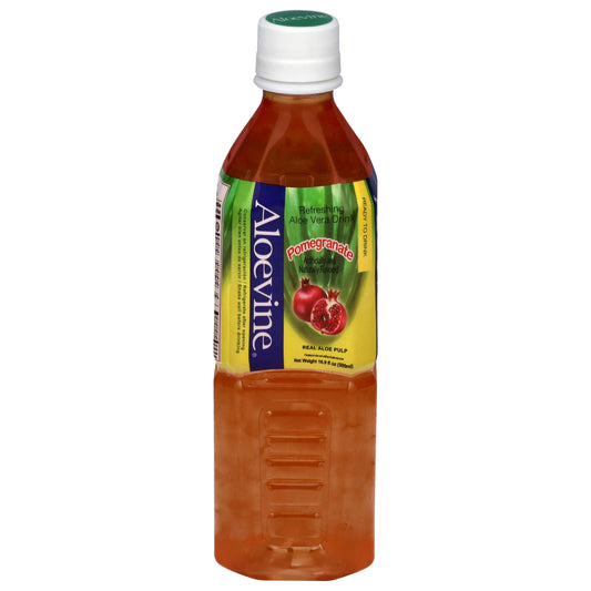 Bebida refrescante de aloe vera y granada Aloevine, 500 ml (16.9 onzas líquidas)