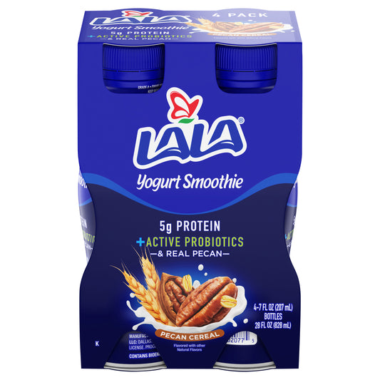 Batido de yogur y cereales con nueces pecanas LALA (paquete de 4)
