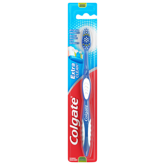 Cepillo de dientes Colgate Extra Clean de cabeza completa, mediano - 1 unidad