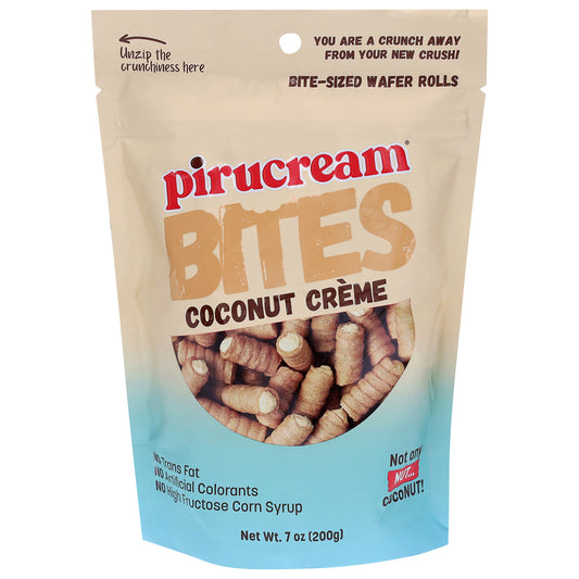 Pirucream Bites Coconut Creme Bite-Sized Wafer Rolls 7 oz