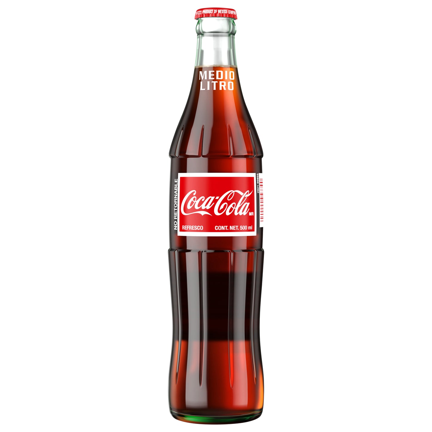 Coca-Cola México, botella de vidrio, 500 ml