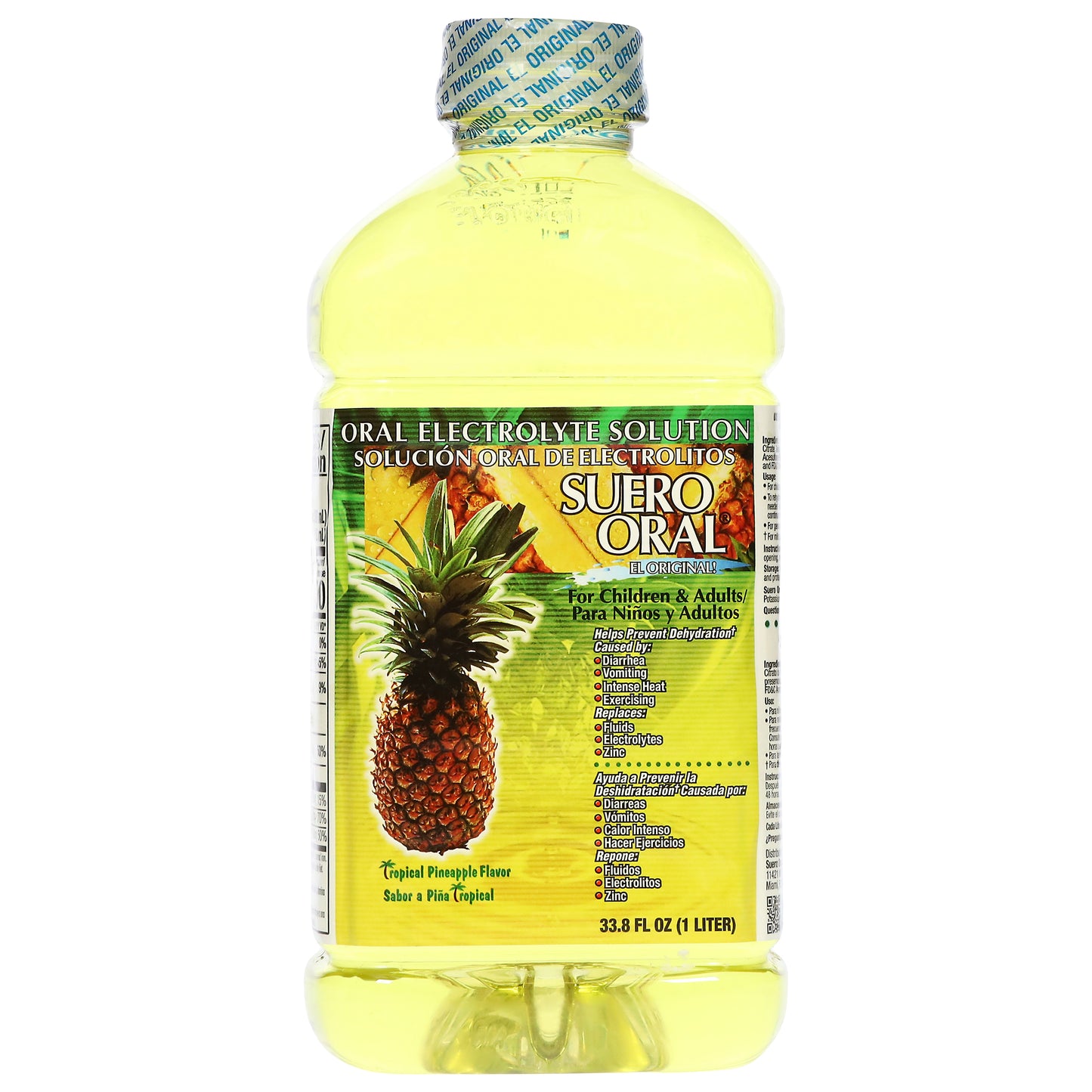 Solución electrolítica oral Suero Oral sabor piña tropical 33.8 fl oz