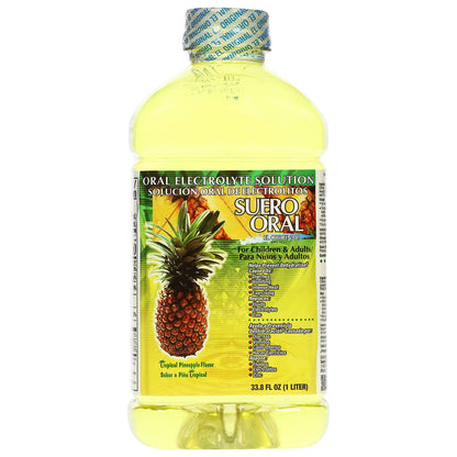 Solución electrolítica oral Suero Oral sabor piña tropical 33.8 fl oz