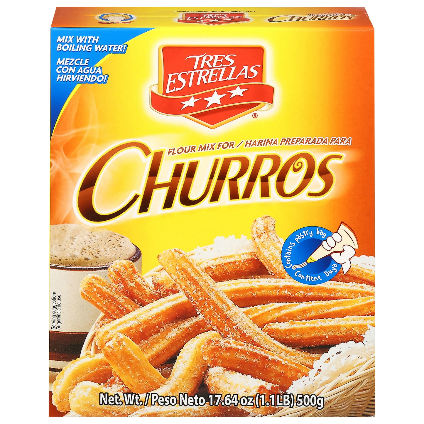 Mezcla de Harina Tres Estrellas Churros 17.64 oz