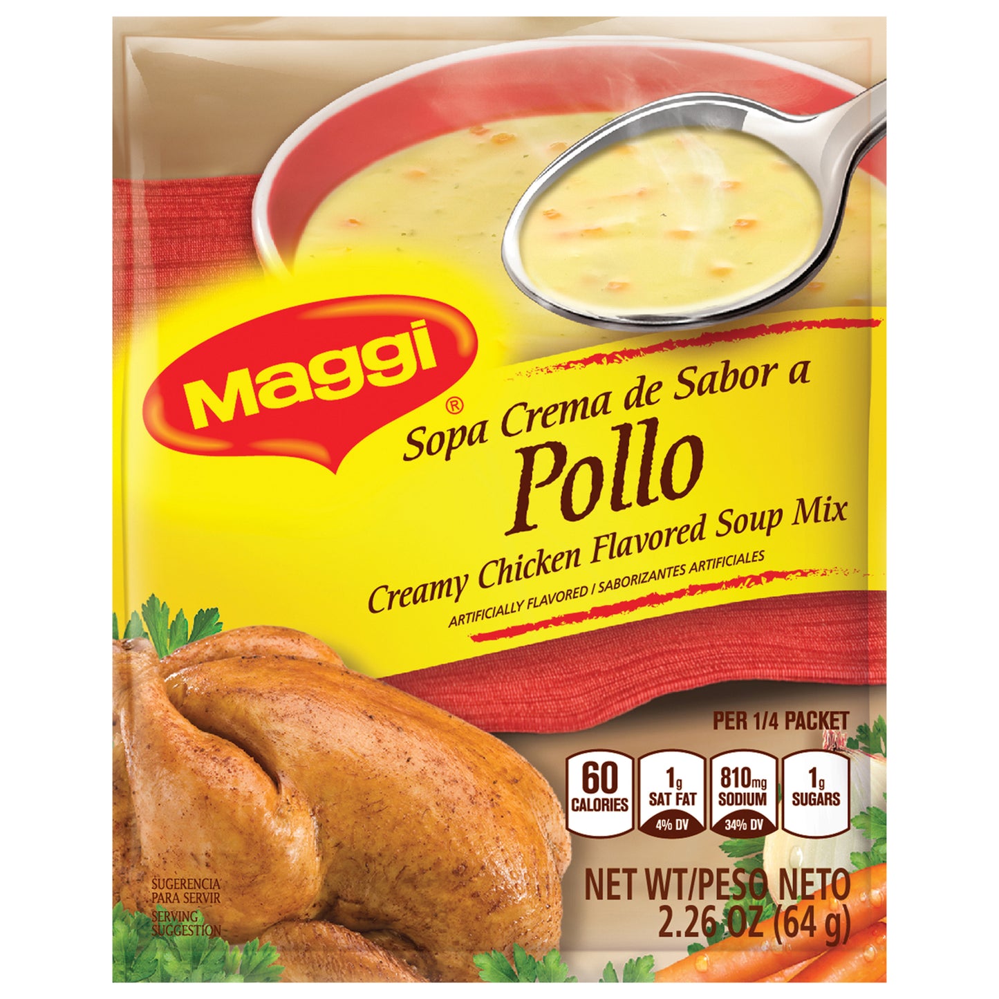 Mezcla para sopa cremosa con sabor a pollo Maggi 2.26 oz.