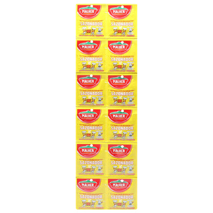 Sal en polvo sazonadora Malher, 12 paquetes de 0,18 oz.