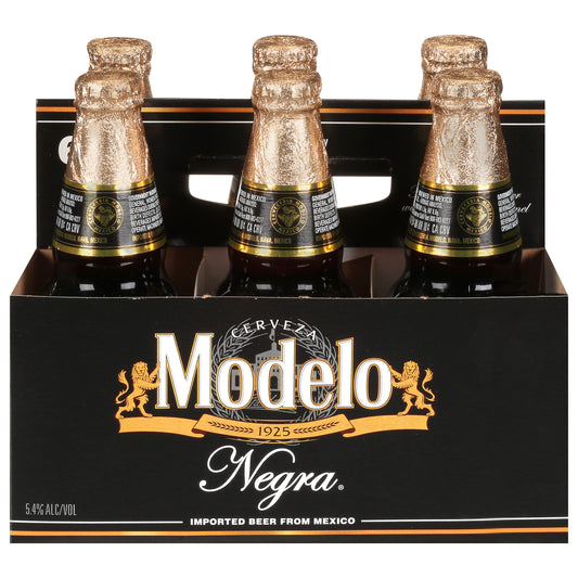 Cerveza Modelo Negra, botellas de 6 a 12 onzas líquidas