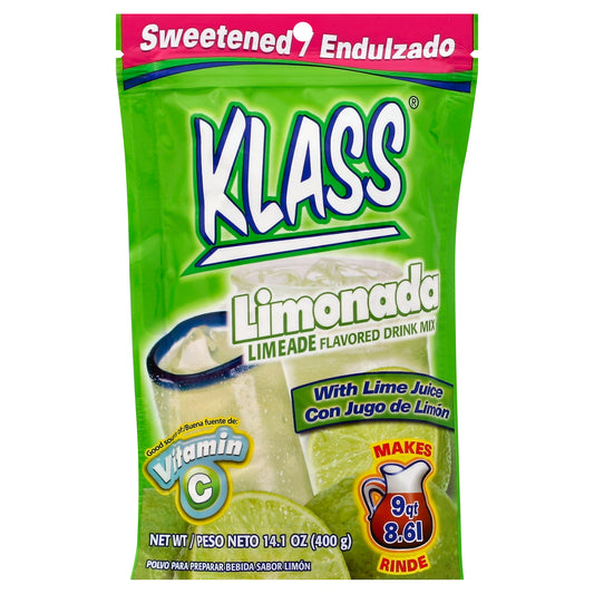 Mezcla para bebida Klass 14.1 oz - Fresa Limonada MEZCLA PARA BEBIDA CON SABOR A LIMA