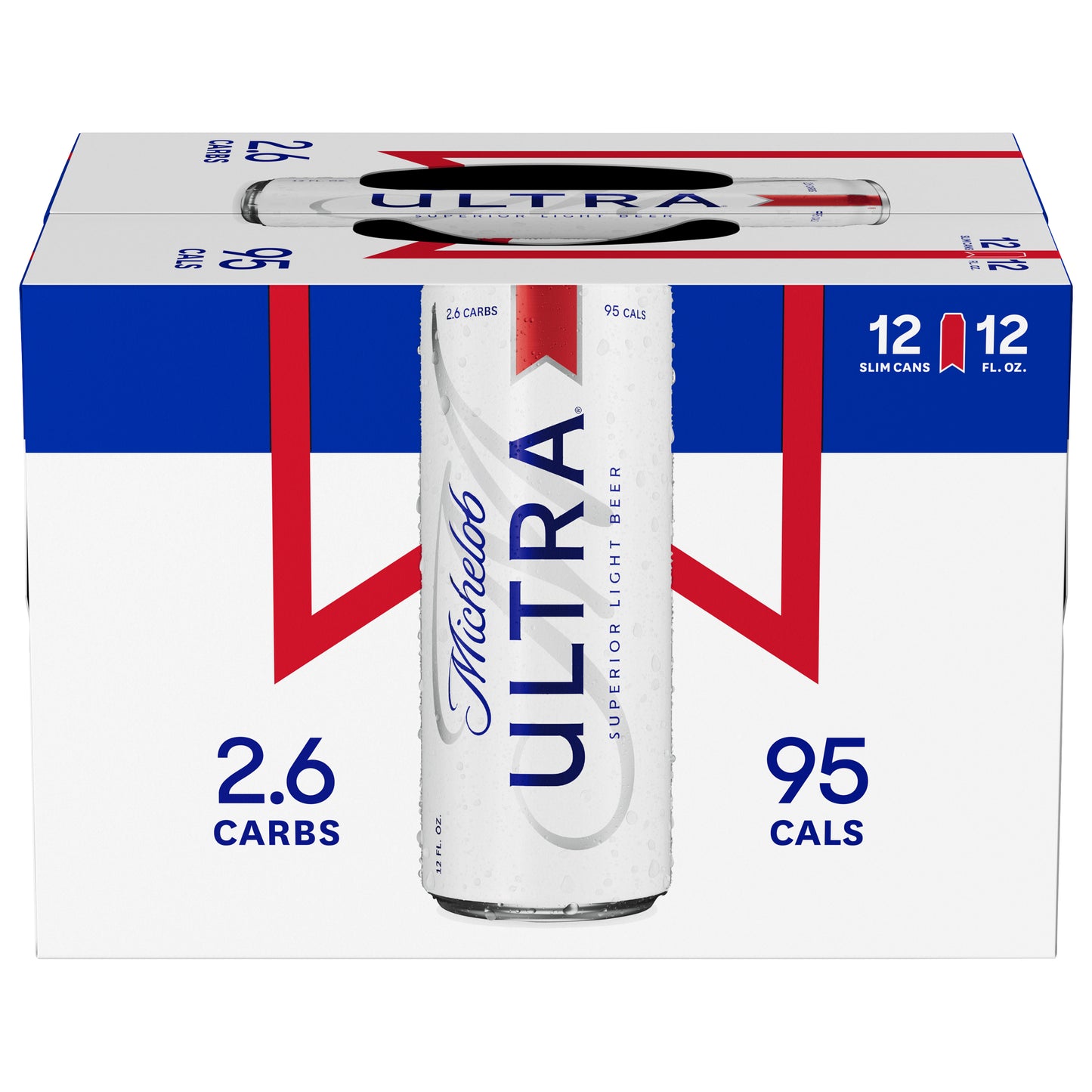 Lata de cerveza Michelob Ultra Superior Light, paquete de 12 unidades