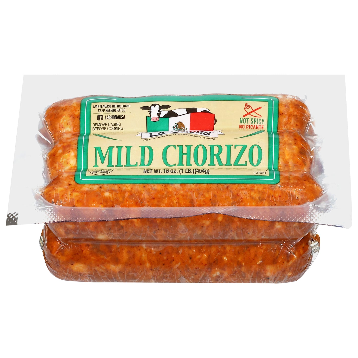 Chorizo suave La Chona de 16 onzas