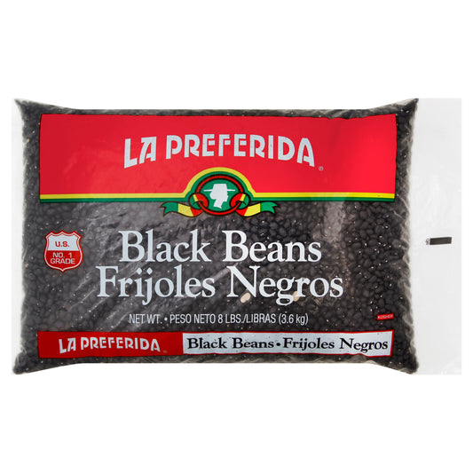 Frijoles negros La Preferida de 8 libras