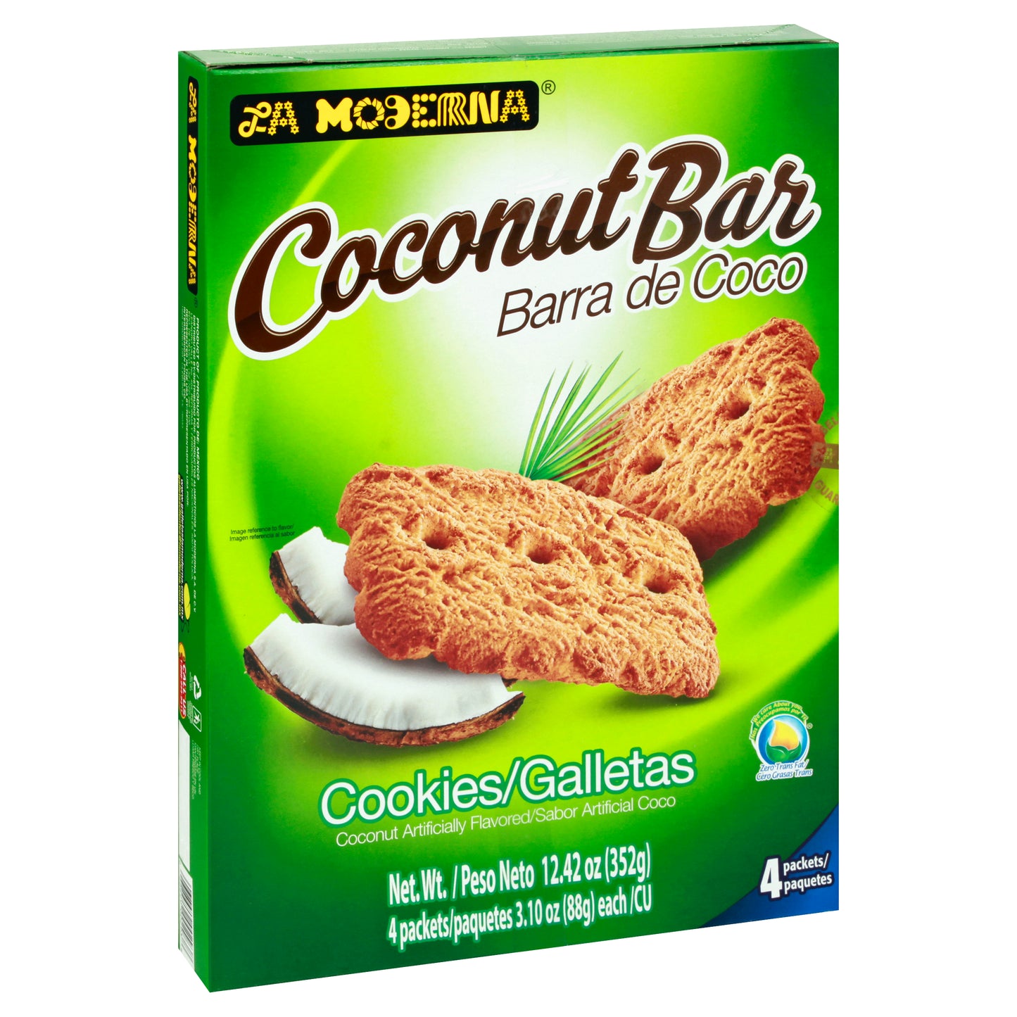 Galletas de barra de coco La Moderna 4 unidades