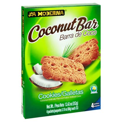 Galletas de barra de coco La Moderna 4 unidades