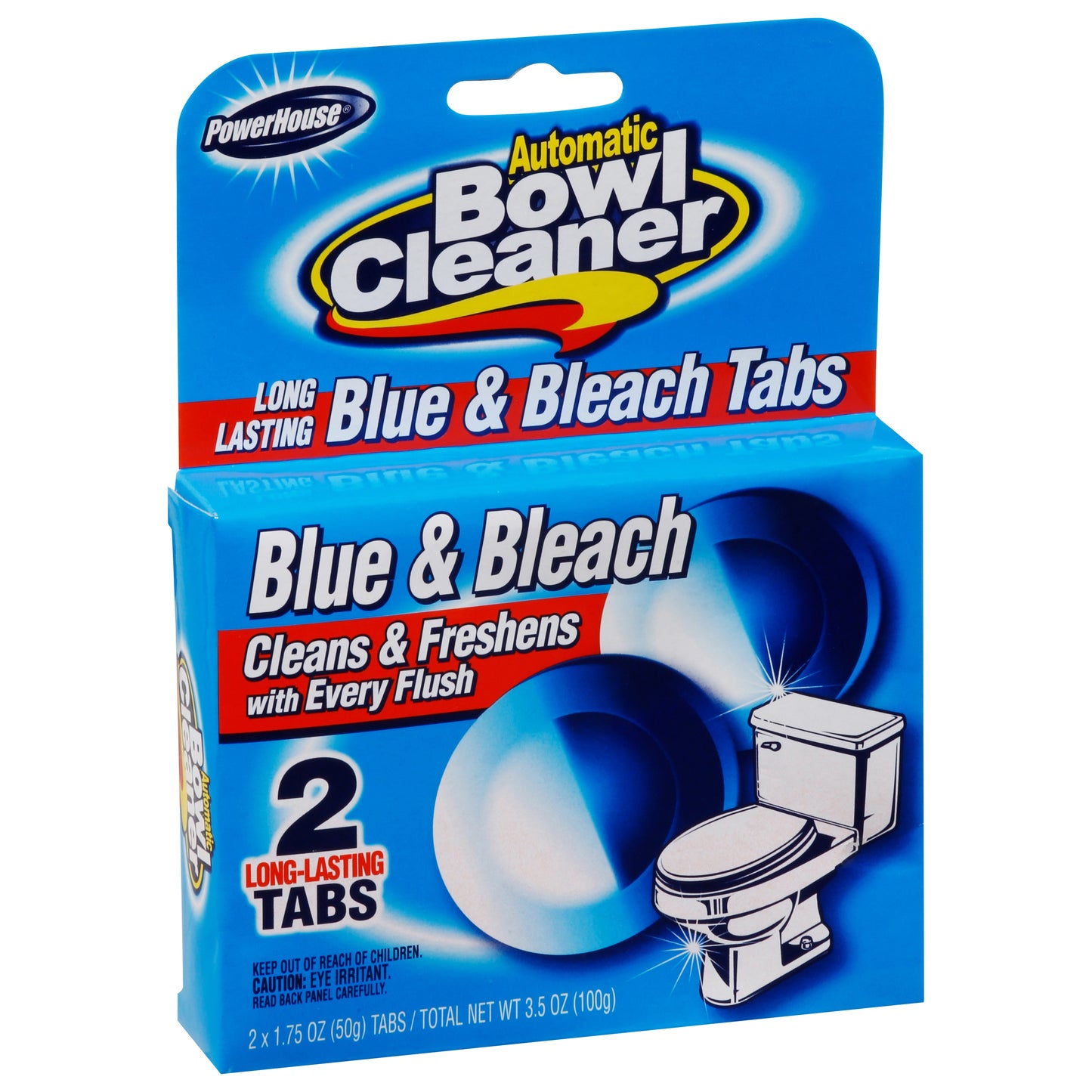 PowerHouse Blue & Bleach Tabs Automatic Bowl Cleaner 2 - 1.75 oz Tabs