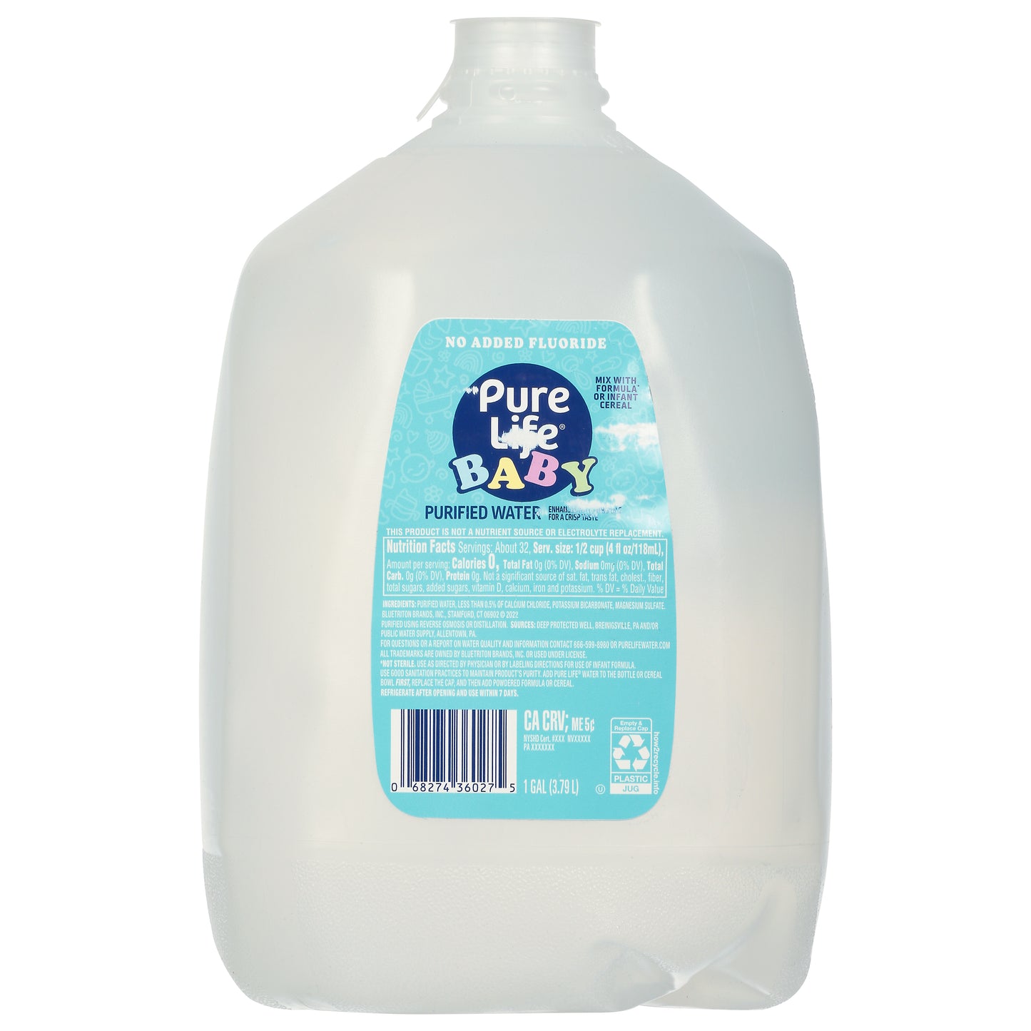 Agua purificada Pure Life Baby, 1 galón