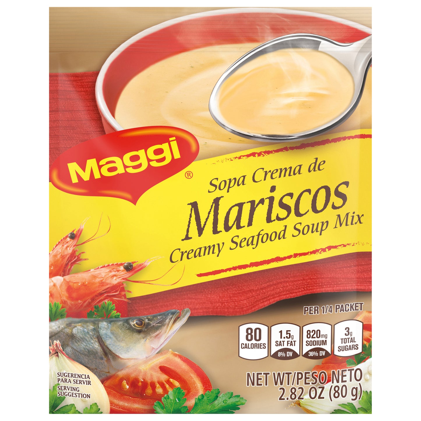 Mezcla para sopa cremosa de mariscos Maggi 2.82 oz.