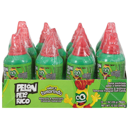 Caramelos blandos con sabor a tamarindo Pelon Pelo Rico, 12 paquetes de 1 oz