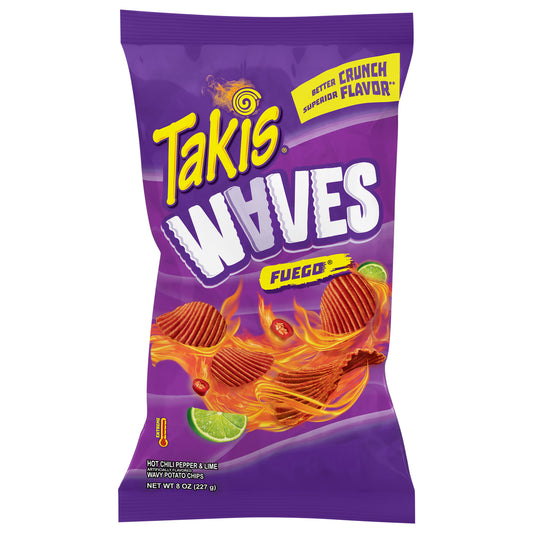 Patatas fritas onduladas Takis Waves Extreme Fuego 8 oz