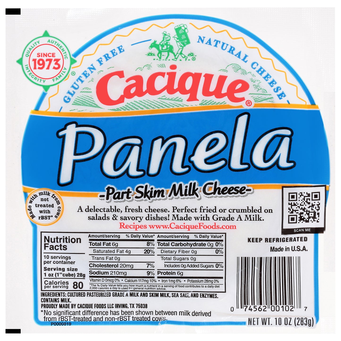 Queso Cacique Panela Leche SemiDescremada 10 oz