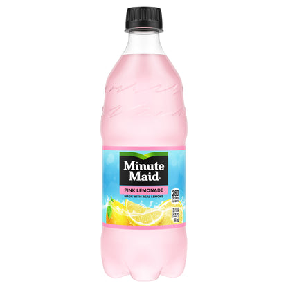 Botella de limonada rosa Minute Maid, 20 onzas líquidas