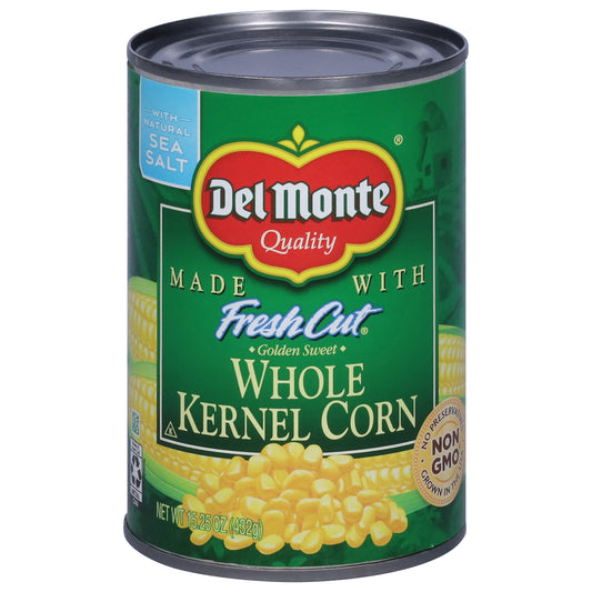 Maíz dulce dorado entero cortado en grano Del Monte, 432 gramos (15.25 onzas)