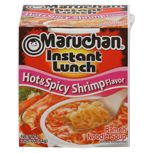 Sopa de fideos ramen Maruchan Instant Lunch sabor a camarones picantes 64 g