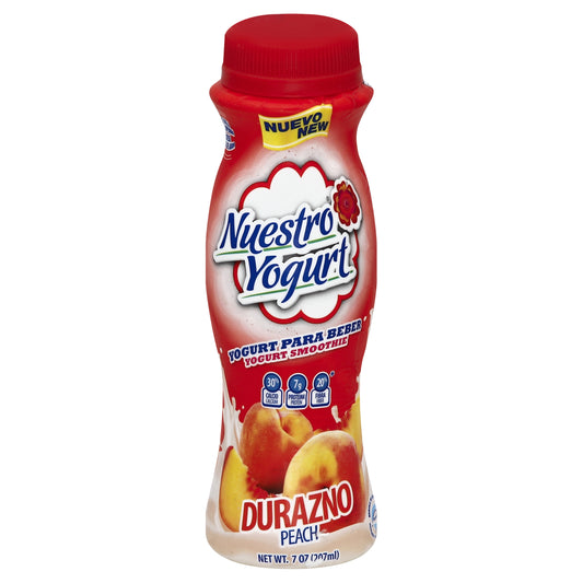 Nuestro Queso Batido de Yogurt y Durazno 7 oz