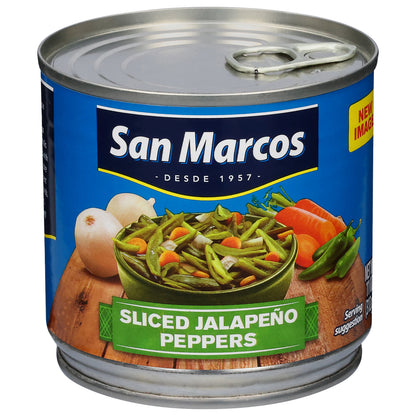 Pimientos jalapeños rebanados San Marcos 312 g