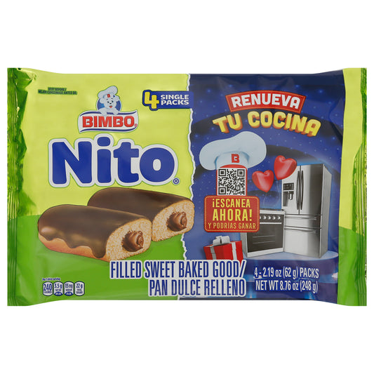 Bimbo Nito Relleno Dulce Horneado Bueno 4 Paquetes - 2.19 oz