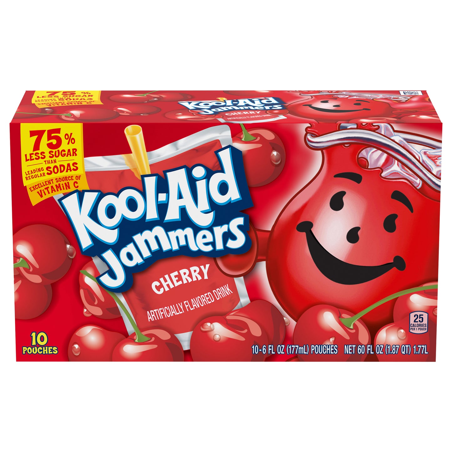Bebida sabor cereza Kool-Aid Jammers, 10 bolsitas de 6 onzas líquidas