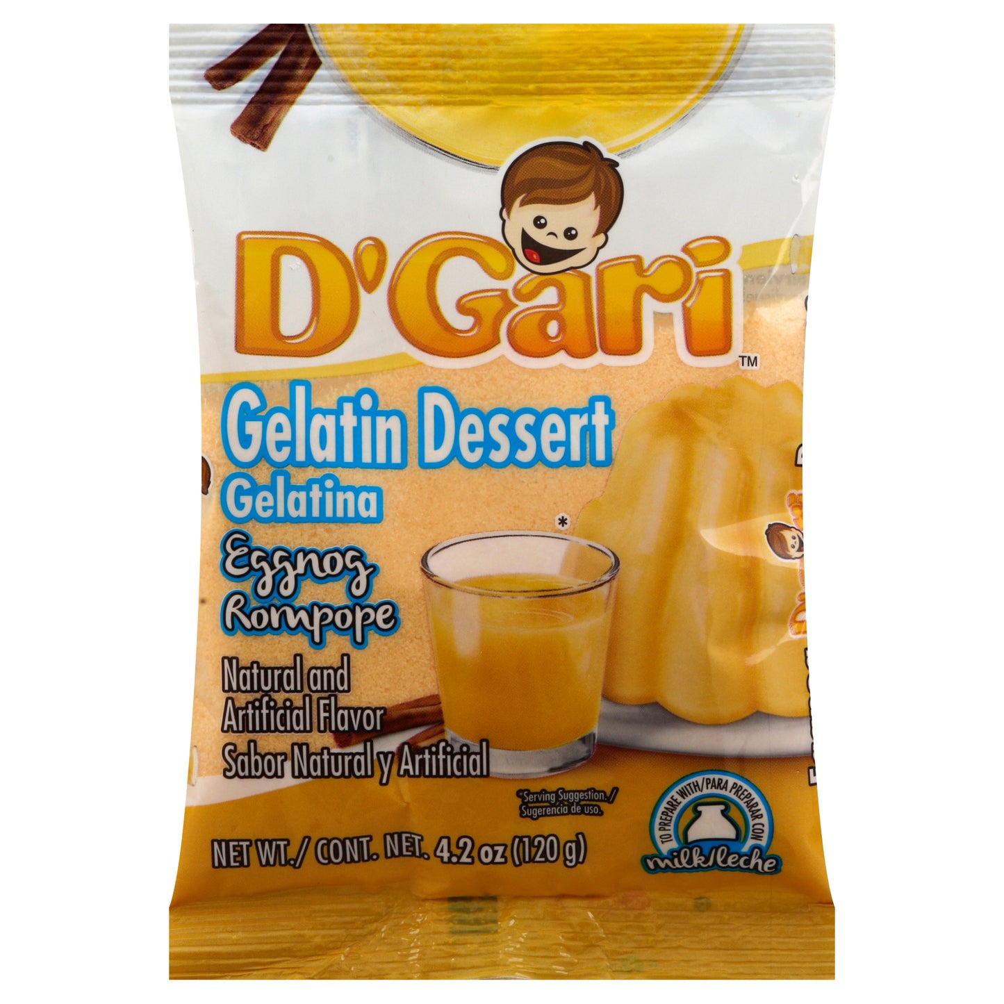 Gelatina de ponche de huevo D'Gari, 119 g