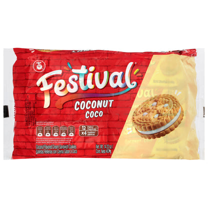 Festival Coconut Flavored Cream Sandwich Cookies 14.22 oz