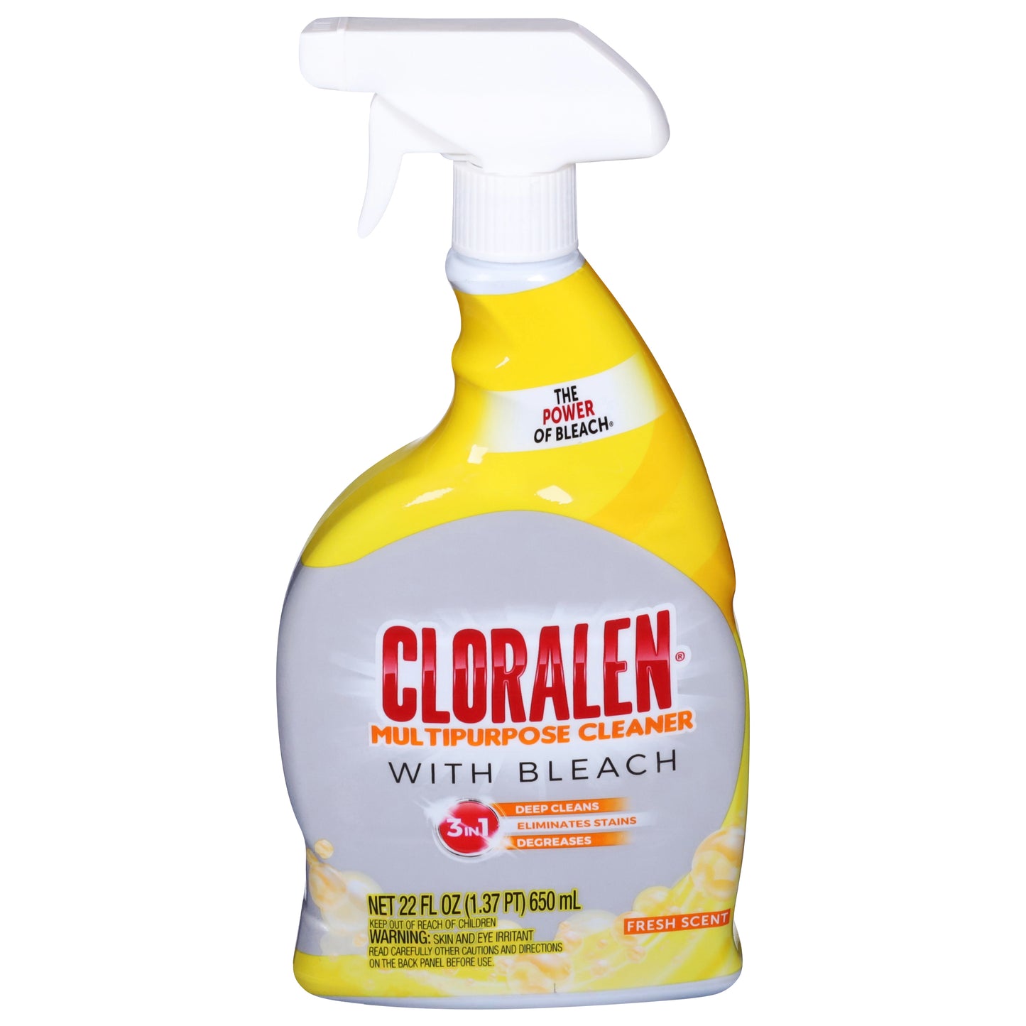 Cloralen Limpiador Multiusos 3 en 1 con Aroma Fresco y Lejía 650 ml