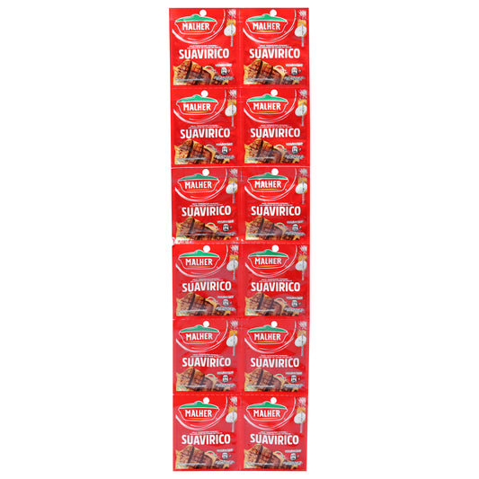 Polvo ablandador de carne Malher, 12 paquetes de 0,25 oz