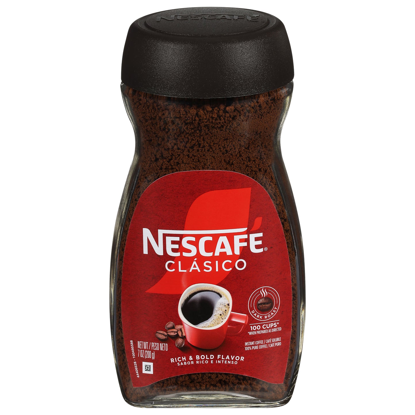 Café instantáneo Nescafé Clásico Tostado Oscuro Sabor Intenso y Fuerte 7 oz