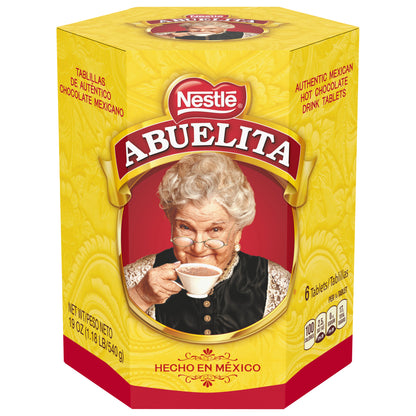 Tabletas de chocolate caliente mexicano auténtico Abuelita 19 oz (1.18 lb - 540 kg) Inglés-Español