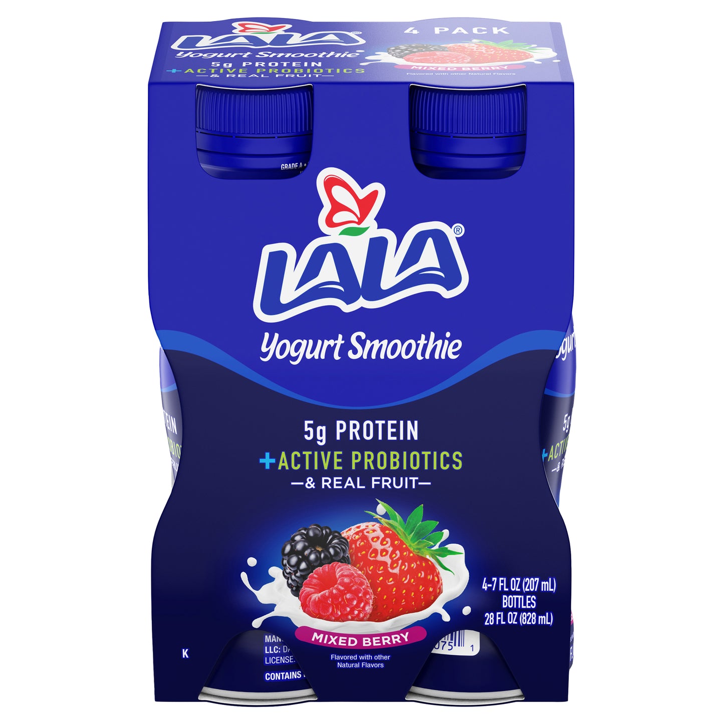 Batido de yogur con frutos rojos LALA (paquete de 4)