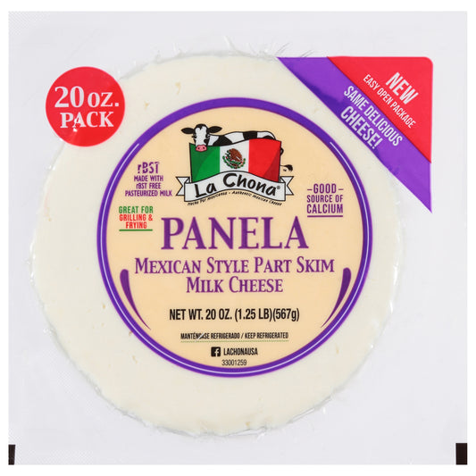 Queso panela estilo mexicano La Chona, parcialmente descremado, 20 onzas