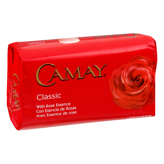 Jabón en barra Camay Classic con esencia de rosas, 141 g