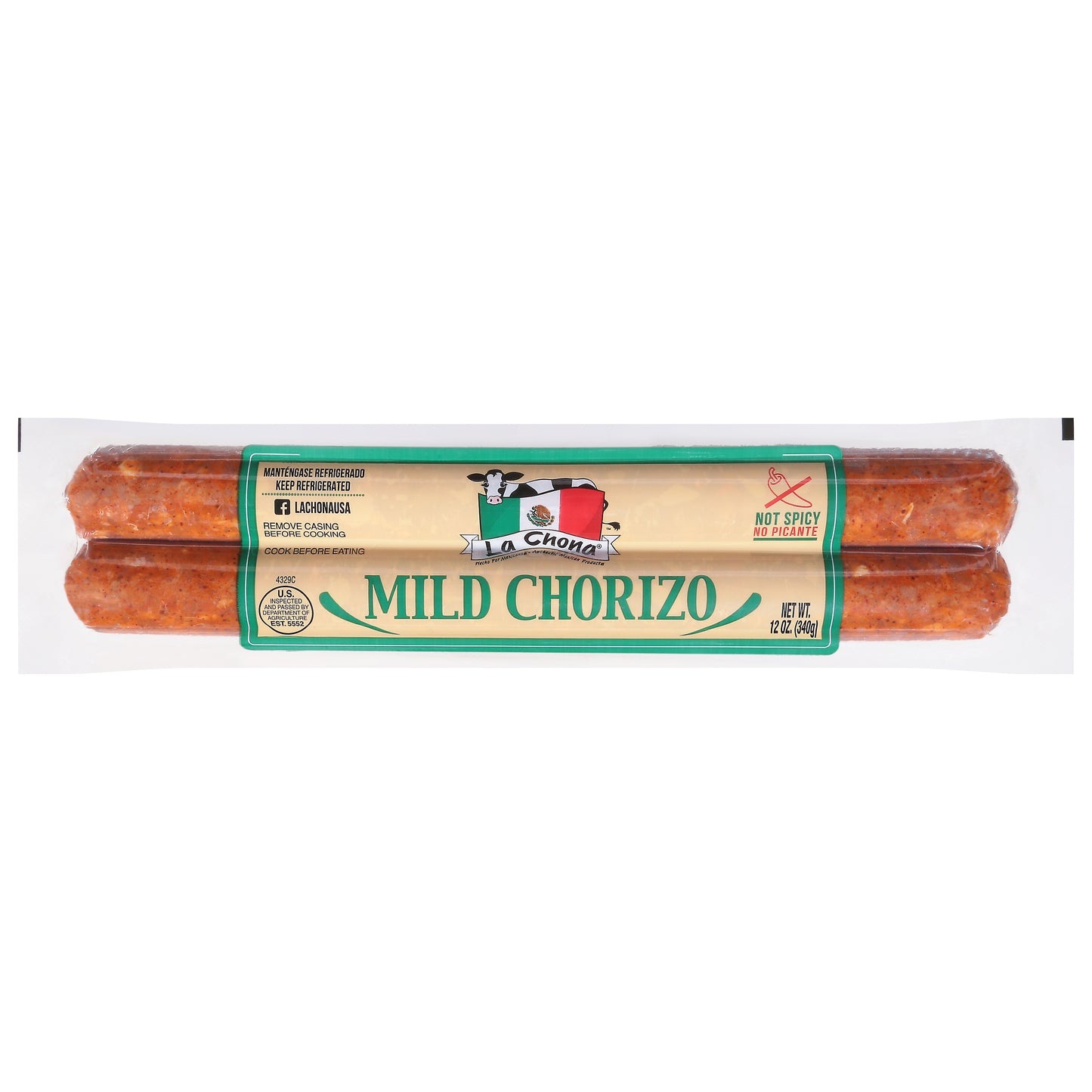 Chorizo suave La Chona de 12 onzas