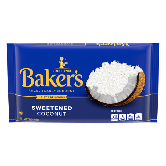 Copos de coco endulzados Baker's Angel Flake® (bolsa de 7 oz).