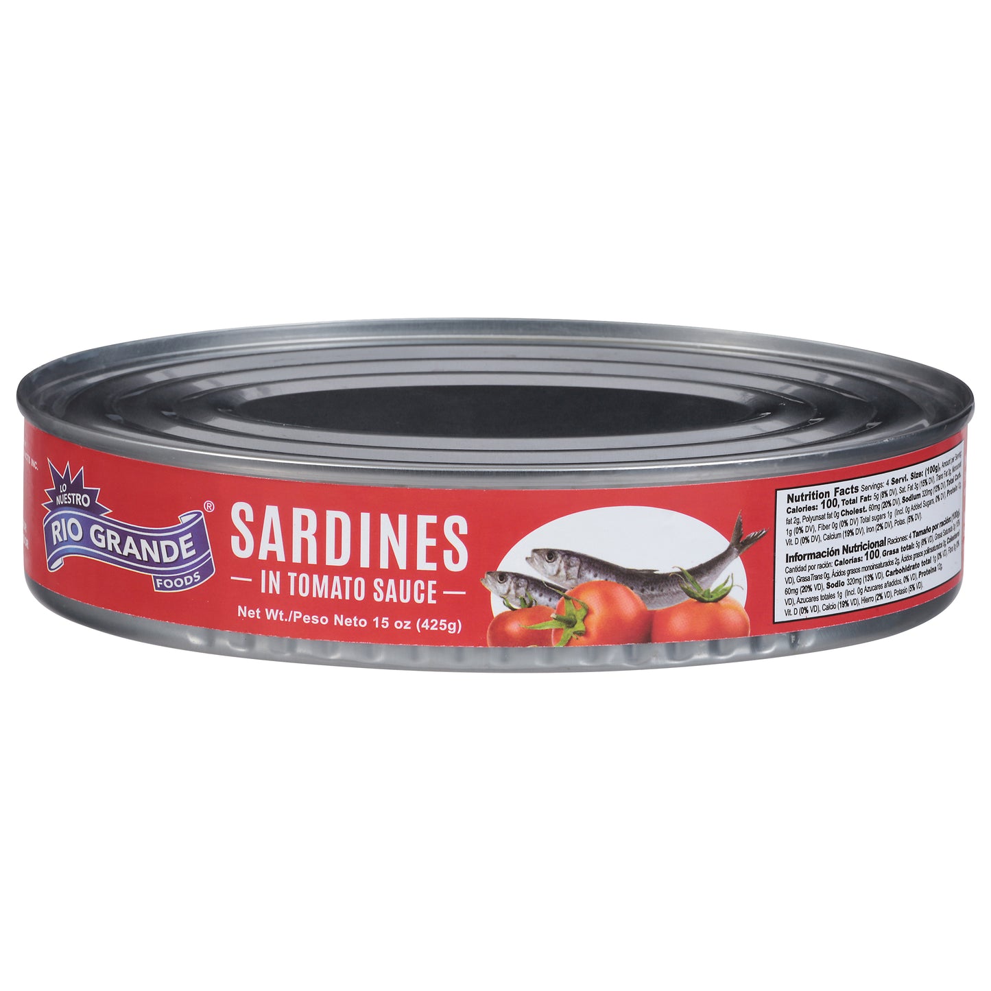 Sardinas Rio Grande Foods en salsa de tomate de 15 onzas