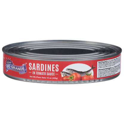 Sardinas Rio Grande Foods en salsa de tomate de 15 onzas