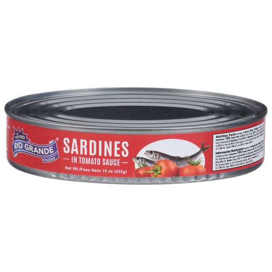 Sardinas Rio Grande Foods en salsa de tomate de 15 onzas