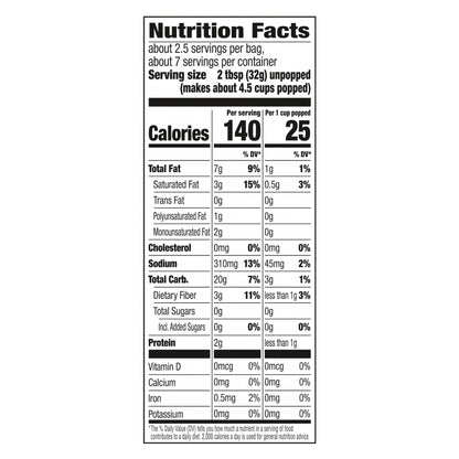 Palomitas de maíz para microondas ACT II sabor mantequilla, paquete de 3 bolsas de 78 g (2.75 oz).